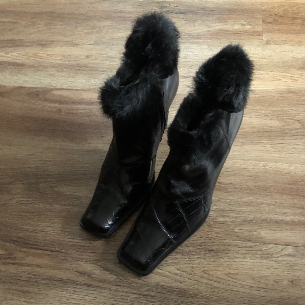 Black ankle boots